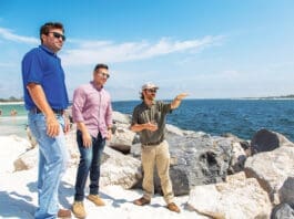Wayne Register And Two Team Members At St. Andrews State Park
