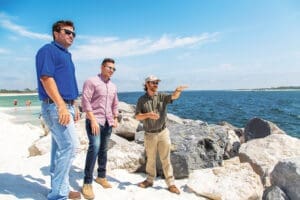 Wayne Register And Two Team Members At St. Andrews State Park