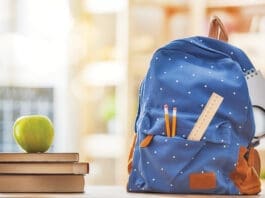 Apple, Pile Of Books And Pencils