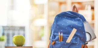 Apple, Pile Of Books And Pencils