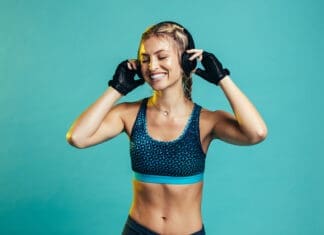 Sportswoman Resting After Training Session