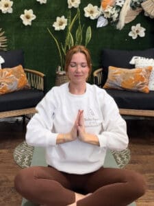 Kayla Hargett in yoga pose