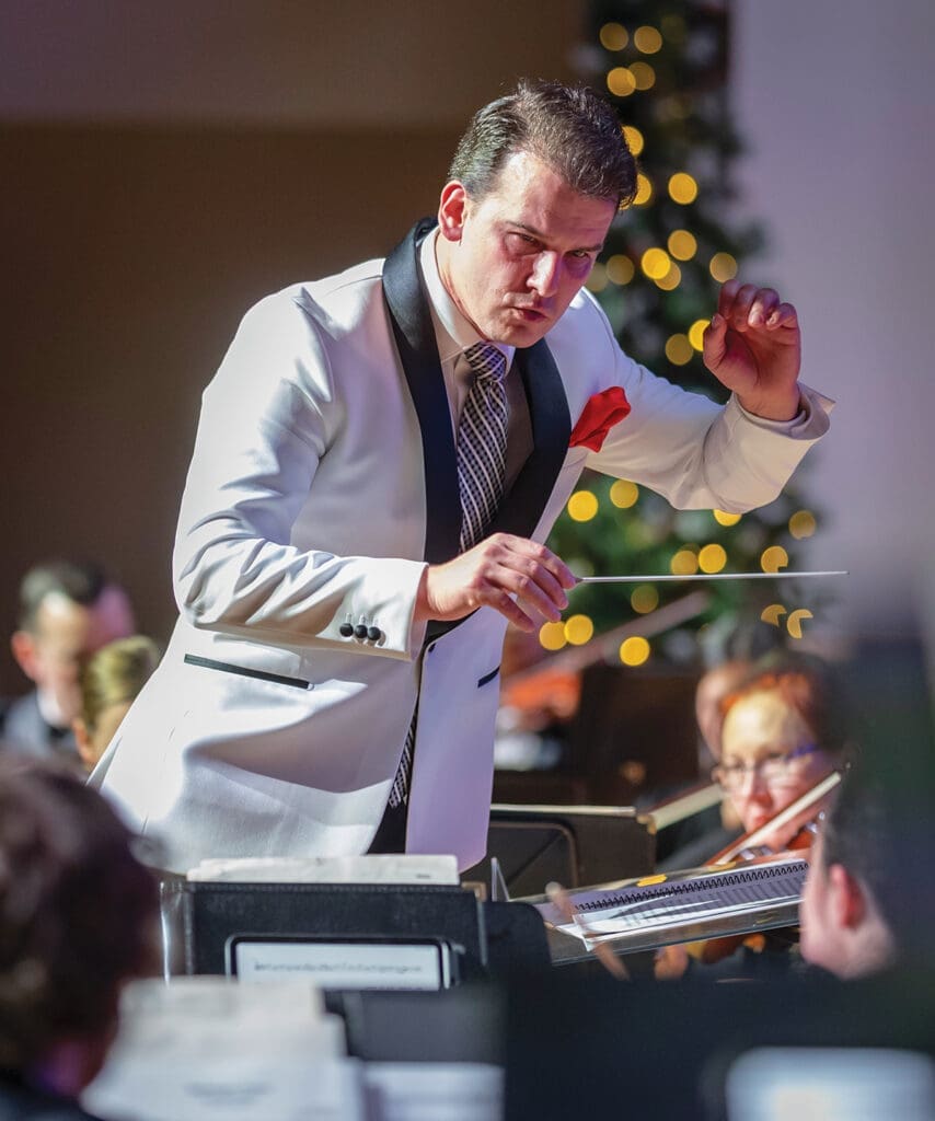 The Panama City Symphony Orchestra performs their Holiday by the Bay concert at the Barbara W. Nelson Fine Arts Center Saturday, December 16, 2023.