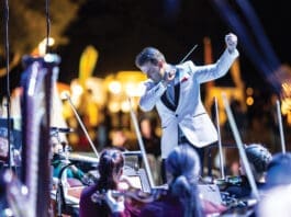 The Panama City Symphony performs at Aaron Bessant Park Saturday, November 26, 2023.
