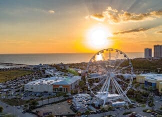 Sky Wheel Sunset At Pier Park