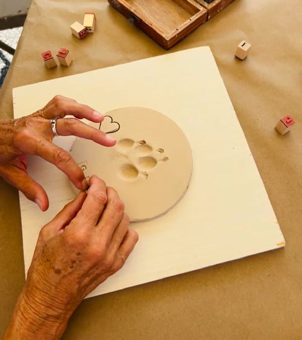 Clay Paw Print