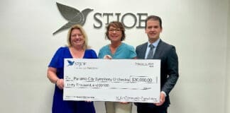St Joe Celebratory Check Presentation Pic