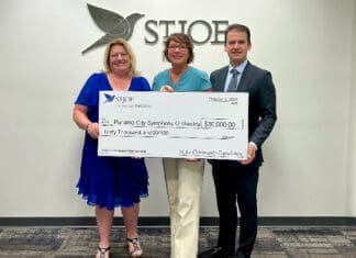 Panama City Symphony: Thanks St. Joe Community Foundation St Joe Celebratory Check Presentation Pic