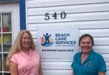 Beach Care Services Donna Cherry Left And Christine Bennett Volunteer
