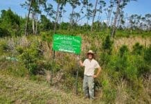 Bay County Conservancy Dr Mark Hyman Installs Sign