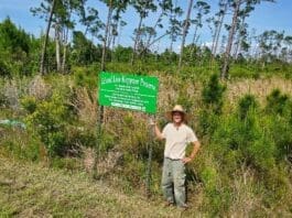 Bay County Conservancy Dr Mark Hyman Installs Sign