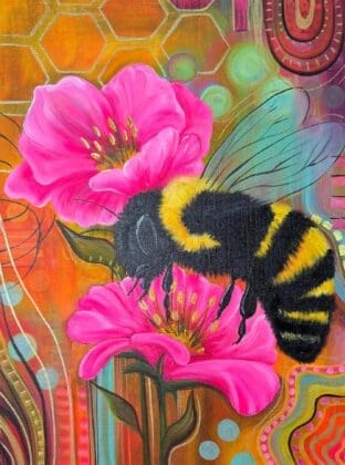 Katie Hughes Bee Painting